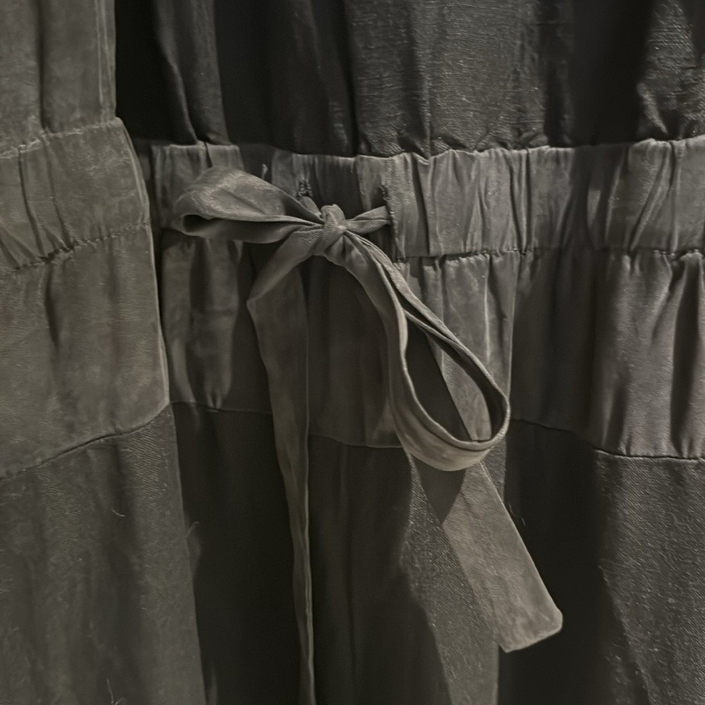 Yfb Linen Blend Jumpsuit Open Back Size S - image 5